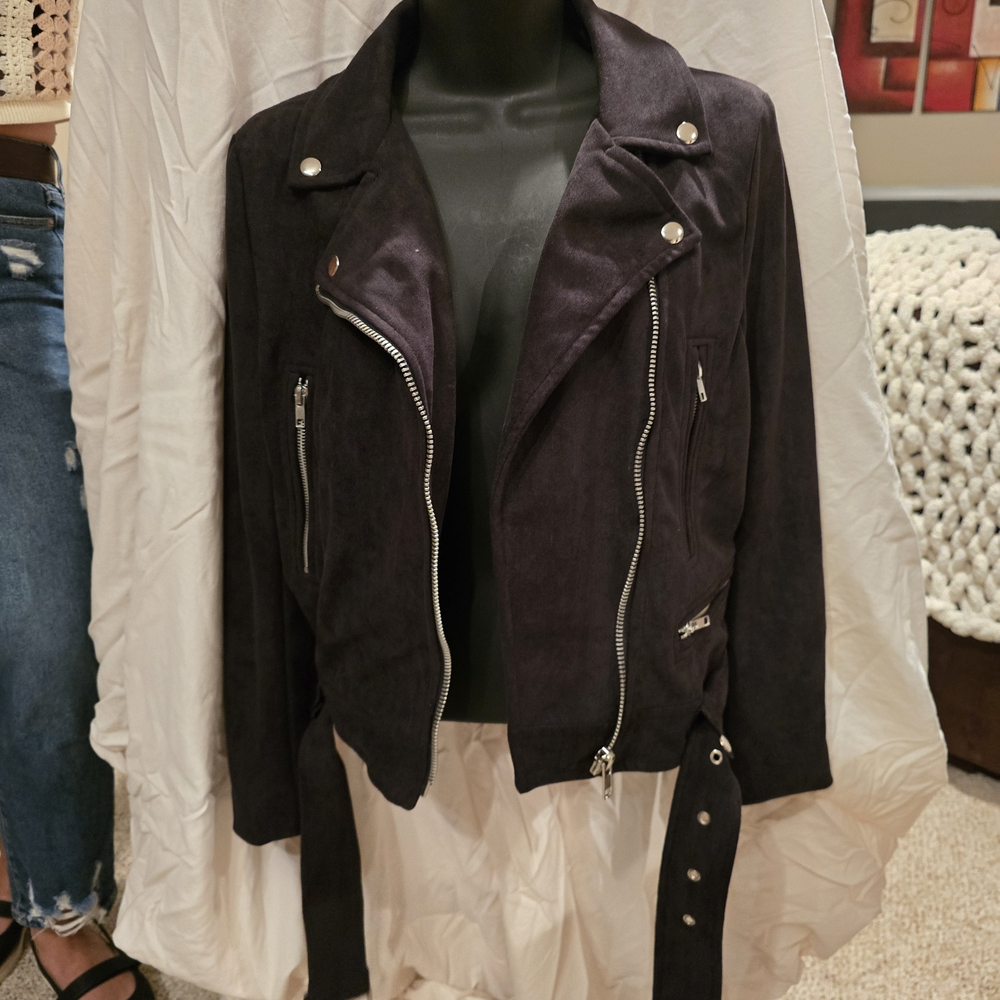 Olivaceous Dark Leather Jacket